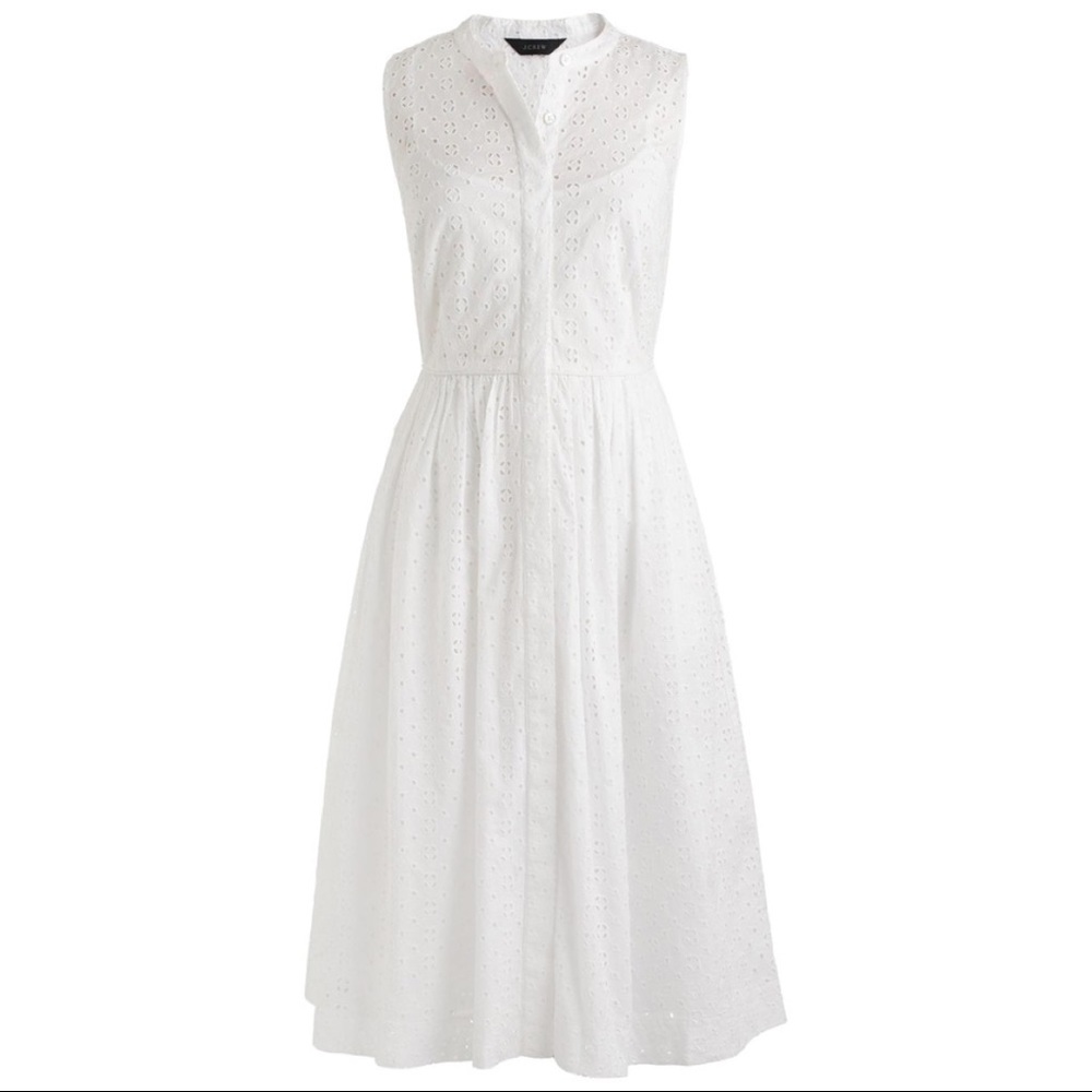 J. Crew White Eyelet Dress